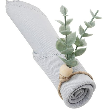 

Fovolat Eucalyptus Leaf Napkin Ring 4pcs Wooden Beads Rustic Farmhouse Napkin Rings Handmade Napkin Rings Garland Decorative Farmhouse Serviette Buckles Decorations for Party Holiday Banque everyday