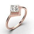 thumbnail image 3 of Boho & hippie 1.50 Carat Princess Cut Diamond Moissanite Dainty Engagement Ring, Classic Wedding Ring in 925 Sterling Silver With 18k Rose Gold Plating, Gift For Her, Promise Ring, Anniversary Ring, 3 of 3