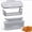 white, variant on Batter Shaker Bowl with Lid One (Large) with One (Small) Mess-Free Bread Flour Flavoring Jar with Bread Tray, Suitable for Fried Chicken, Fried Fish, Onion Rings, Etc, Red Father Gift