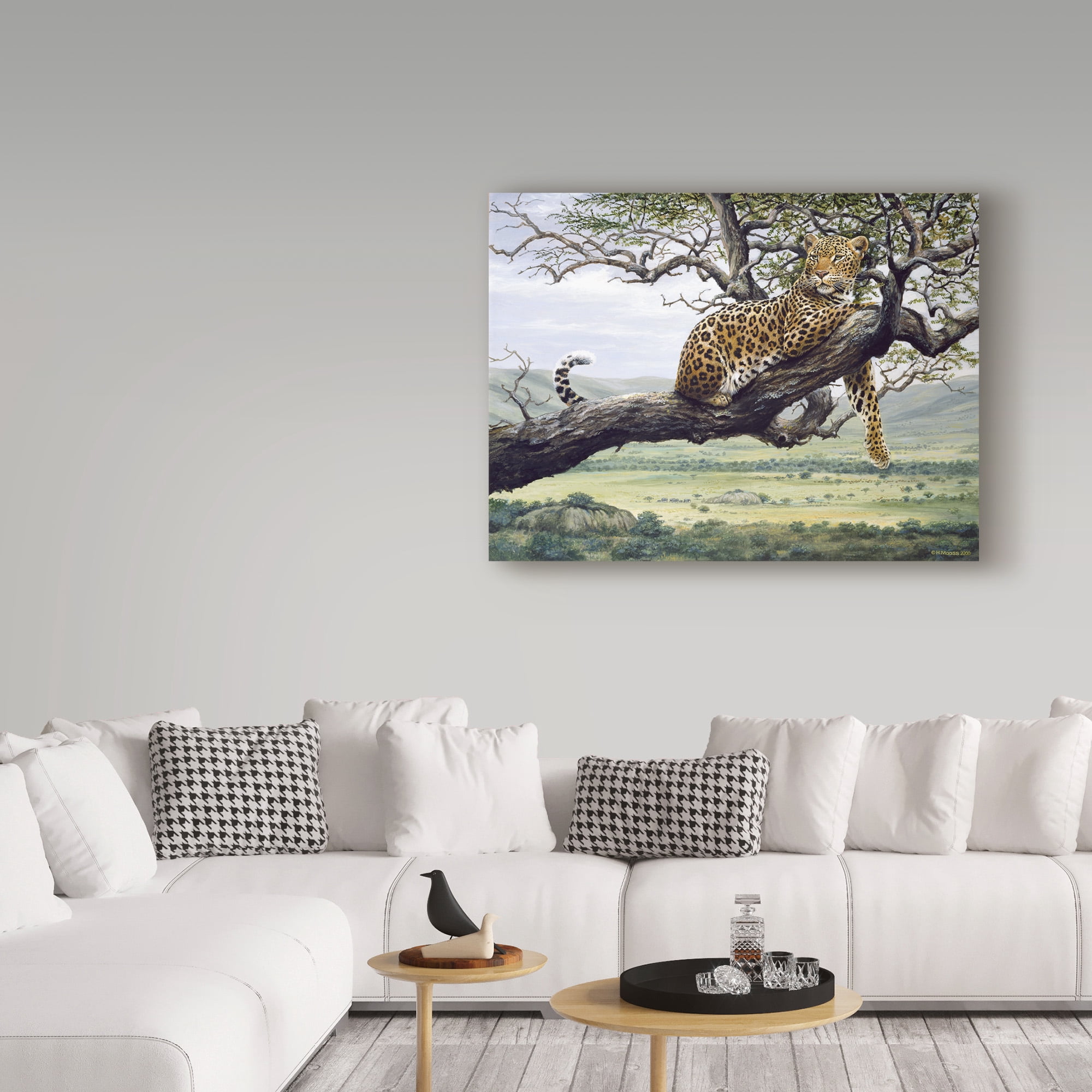 Harro Maass 'Leopard In Tree' Canvas Art