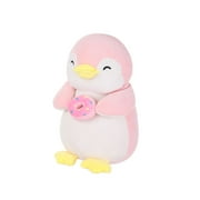MINISO Stuffed Animal Plush Toy, Cute Penguin Doll Gift for Kids Girls 13" - Holding Donut