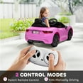 thumbnail image 4 of Qaba 12V Kids Electric Car, Maserati Gran Turismo Licensed Electric Car for Kids w/ Remote Control, Soft Start, LED Lights, Music, Horn, Pink, 4 of 9