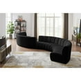 thumbnail image 2 of Maklaine Contemporary Black Boucle Fabric 8pc. Modular Sectional, 2 of 13