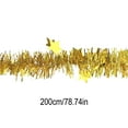 thumbnail image 3 of Isvgxsz Christmas Gold Tinsel Garland Xmas Tree Decorations Christmas Metallic Twist Garland Ceiling Hanging Decorations for New Year Party Birthday Holiday Indoor Outdoor Supplies, 3 of 6
