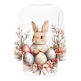 thumbnail image 4 of SwiftWear Cute Rabbit T-Shirt for Women Loose Fit Everyday Plus Size Basic Top Soft Breathable Casual 3/4 Sleeve Tee, 4 of 5