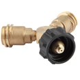thumbnail image 3 of Tank Gas Propane y splitter Tee Adapter Connector Valve for Outdoor BBQ Cylinder, 3 of 4