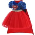 thumbnail image 7 of Rongking Superhero Dress for Toddler Girls Sequins Cosplay Party Dress w/Cloak, 7 of 7