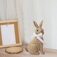 thumbnail image 3 of Easter ornament decor,Simulation Bunny Figurine Easter Tabletop Decoration Festival Art Rabbit Craft Ornament,Brown, 3 of 6