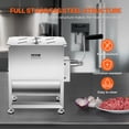 thumbnail image 4 of VEVOR Manual Meat Mixer, 60L Fixed Tank Meat Processing Equipment(Mixing Max 120LBS for Meat), Stainless Steel Meat Mixer, Sausage Mixer Machine with Lid Handle Gear Reducer, Ground Beef Hand Mixer, 4 of 9