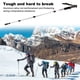 thumbnail image 5 of Soidarity Bastones de Trekking Bastón de Senderismo Plegable Ajustable Bastón de Caminar Muletas Escalada Plata Soidarity OD003554-04, 5 of 6