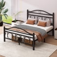 thumbnail image 5 of Chuangshuo Guard Full Bed Frame with Headboard,Heavy Duty Steel Slats Support Mattress Foundation-Under Bed Storage, No Box Spring Needed, Noise Free,Black, 5 of 10