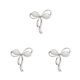 thumbnail image 2 of Qarigey Broche de perlas Estilo simple Esmalte Pins Cardigan Clips Bow Knot Vestido Clip Día de San Valentín Regalos para mujeres Plata Type1 NO1, 2 of 6