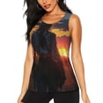 thumbnail image 1 of Fotbe Sunset Western Cowgirl Blusas Sin Mangas para Mujer – Estilo Casual, Corte Suelto, Slim-Fit, Cuello Redondo Deportivo, Tops de Verano para Gimnasio y Yoga-XX-Large, 1 of 7