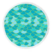 ECZJNT Fish scale Beach Towel Beach Blanket Beach Yoga Mat