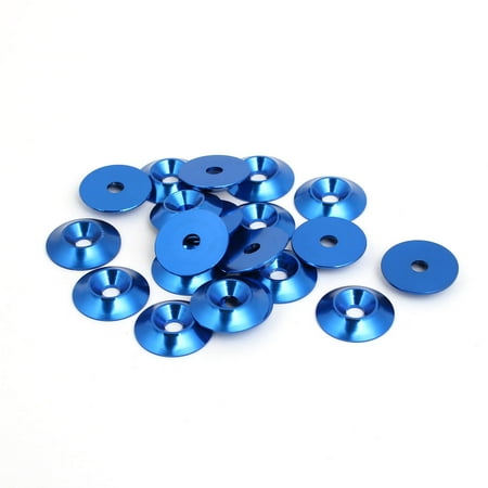 

Unique Bargains M4 Aluminium Alloy Cone Shape Engine Bay Fender Bumper Washer Royal Blue 20pcs