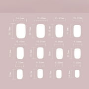 24 Pcs Ombre Press on Nails Short Square Fake Nails French Tip False Nails with Designs White Pink Gradient Glue on Nails Glossy Acrylic Stick on Nails Nude Artificial Nails for Women Manicure