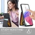 thumbnail image 4 of Phone Case for Samsung Galaxy A52 5G, Back Credit Card Holder Wallet Cover Study Kickstand PU Leather Magnetic Clasp RFID Blocking Case for Samsung Galaxy A52 5G Cases Women, Black, 4 of 9