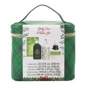 Body Care Portable Travel Set for Women, Relax and Care Set with Bubble Bath, Lotion, Bath Salts, Scented Candle, and Body Scrub