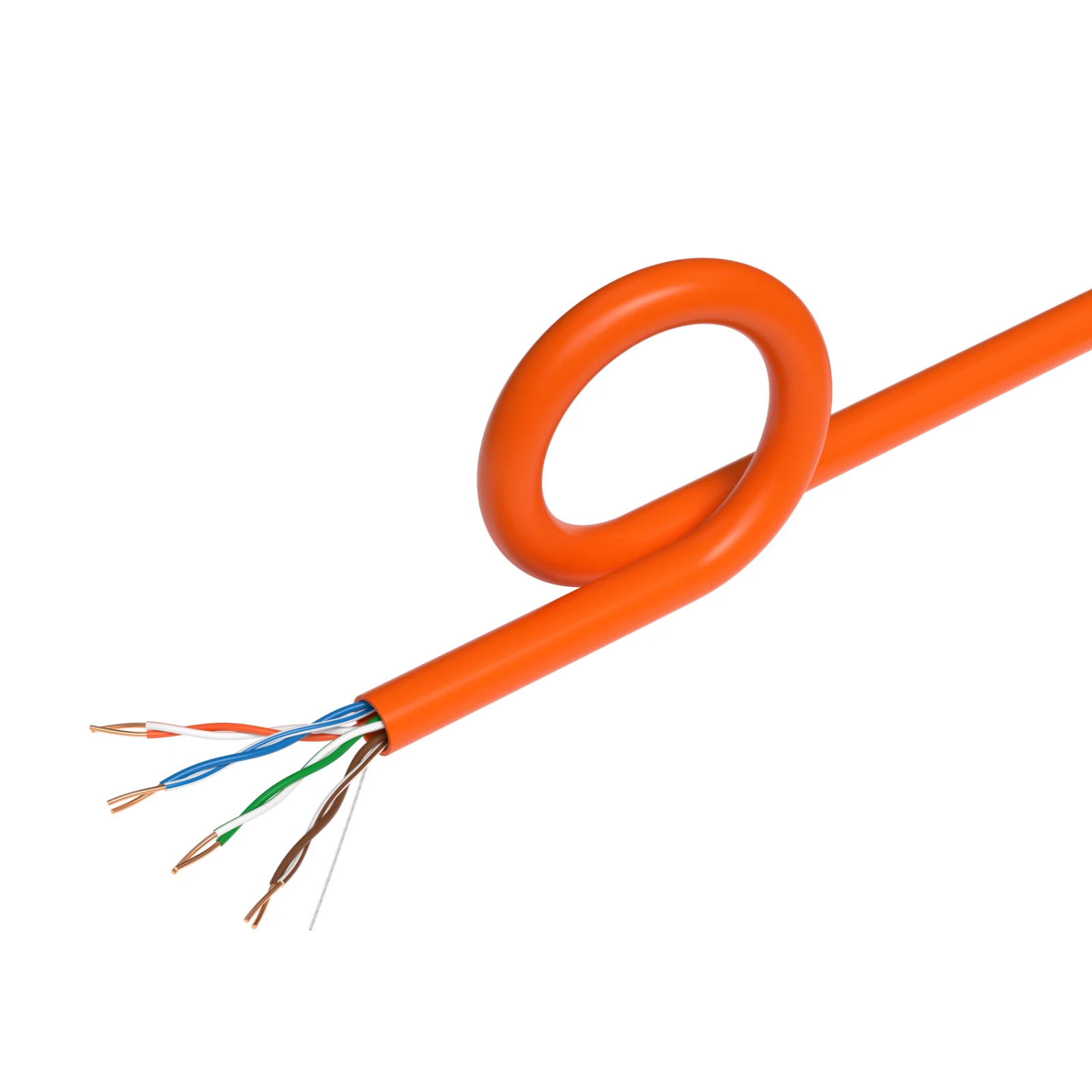 Cat5e Ethernet Cable 1000ft Bulk Pull Box, Solid 24AWG UTP LAN Network Wire, Copper Clad Aluminum (CCA), Orange, Cables Direct Online