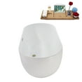 thumbnail image 5 of 62" Streamline N142BBR Soaking Freestanding Tub and Tray With Internal Drain in Brushed Brass, 5 of 9