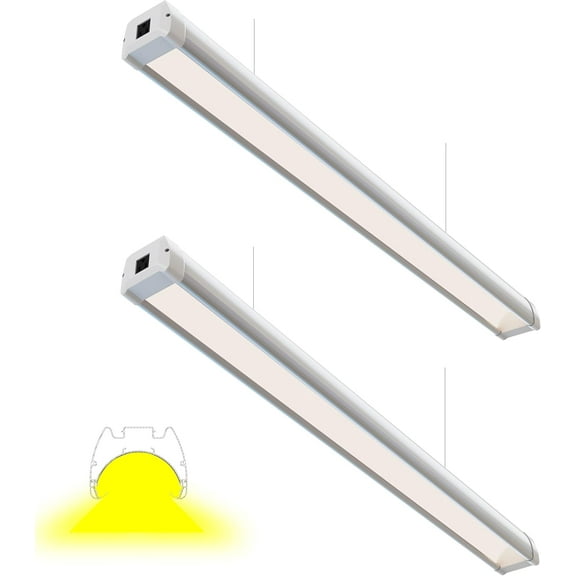 2 Pack Shop Lights for Garage, 4ft LED Workshop Light Fixture, 4200 LM, 4000K Super Bright Work Bench Light, 48 Inch, Indirect Lighting 40W, Ceiling or Suspension Mount, White
