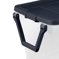 thumbnail image 6 of Sterilite 160 Qt XL Clear Plastic Wheeled Storage Bin with Latch Lid and Pull Handle, Blue, 2 Pack, 6 of 8