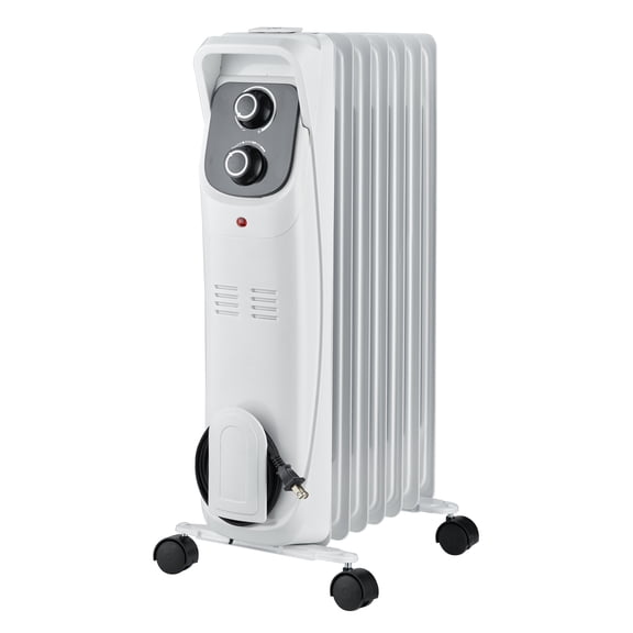 Comfort Glow 1500W Electric Oil Filled Radiator Heater, White - EOF284