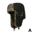 thumbnail image 6 of Hat - Faux Fur Lined Russian Style Warm Winter Cap Warm Hat Hot E8H6, 6 of 6