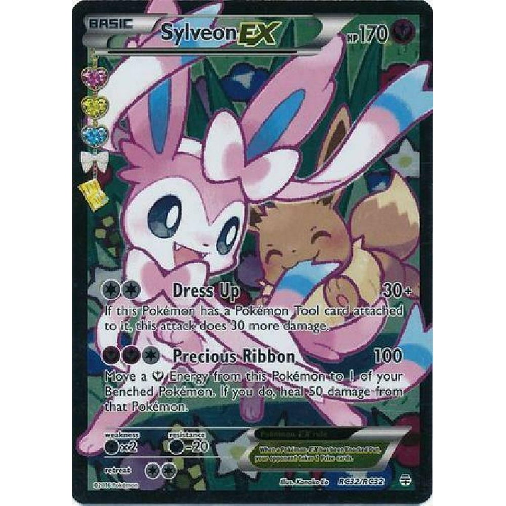 Sylveon EX - RC32/RC32 - Full Art Ultra Rare NM Pokemon Generations 3DY ...