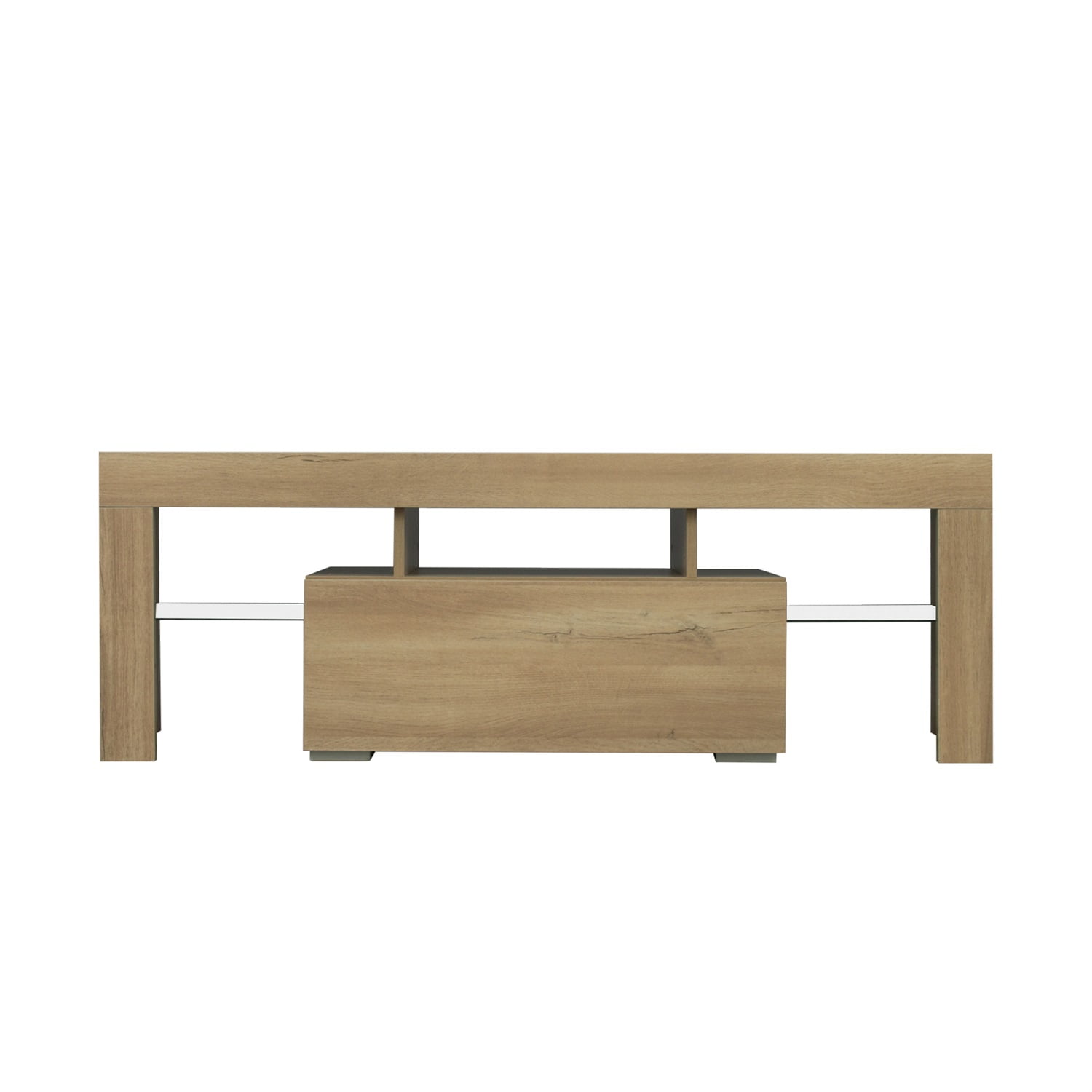 Kadyn 55 Inch Modern Tv Stand 20 Color LED Tv Stand, Tv Stands for 55 Inch Tv with Storage, LED Entertainment Center for Living Room, Rustic Oak Kadyn 55 Inch Modern Tv Stand 20 Color LED Tv Stand, Tv Stands for 55 Inch Tv with Storage, LED Entertainment Center for Living Room, Rustic Oak