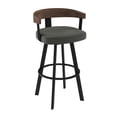 thumbnail image 1 of Amisco Lars Swivel Counter Stool in Polyester Fabric, Charcoal Grey, 1 of 1