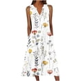 thumbnail image 5 of Oksale Plus Size Floral Print Night Gowns for Women with Pockets Sleeveless Night Gown Casual V Neck Long Sleep Dress Elegant Soft Loungewear for Home Multicolor XXXL, 5 of 7