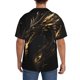thumbnail image 3 of Fotbe Black And Gold Fire Dragon Camisa Estampada de Manga Corta para Hombre, Casual de Verano, Estilo Playero, Sin Arrugas-Small, 3 of 5