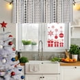 thumbnail image 5 of 2 Pack Valances for Window, Boho Ethnic Short Curtains for Kitchen Bedroom Living Room, Aztec Bohemian Vintage Geometric Blue Rustic Rod Pocket Small Window Treatment Valance Drapes 42 x 12 Inch, 5 of 8