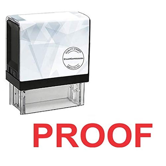 StampExpression - Proof Office Self Inking Rubber Stamp - Red Ink (A-5590)