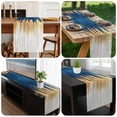 thumbnail image 6 of Blue Gold Table Runner 72 Inches Long, Modern Street Art Splatter Foil Painting Kitchen Coffee Dining Table Decoration for Home Party Birthday Wedding Home Decor 18x72 Inches, 6 of 8