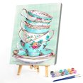 thumbnail image 3 of Cuadros Decorativos Pintura al óleo por números taza de té lienzo ilustraciones sala de estar imagen arte decoración Ndcxsfigh Nuevos Originales, 3 of 9