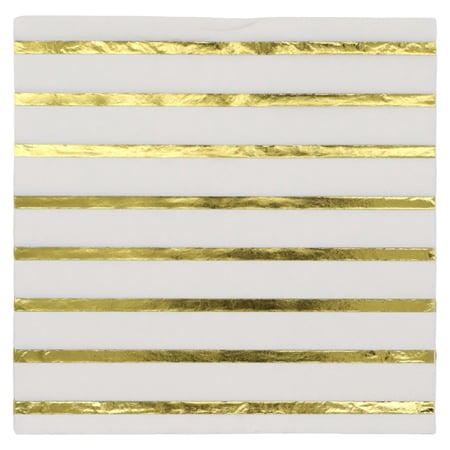 Celebrate It Gold Stripes Lunch Napkins 3-Ply Foil Accent Paper Tissue Gold/White 6.4 12 Pack (240 Total) Celebrate It Gold Stripes Lunch Napkins 3-Ply Foil Accent Paper Tissue Gold/White 6.4 12 Pack (240 Total)