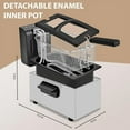 thumbnail image 6 of Deep Fryer 3 Liter Capacity,1500W Oil Fryer with Adjustable Temperature,Viewing Window,Detachable Frying Basket,Made of Stainless Steel Material and Easy to Clean, 6 of 10
