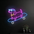 thumbnail image 2 of Handmadetneonsign Dachshund Dog Skateboarding Neon Sign, Skateboard Dachshund Led Sign, Dog Skateboarder Led Light, Wall Décor, 2 of 5