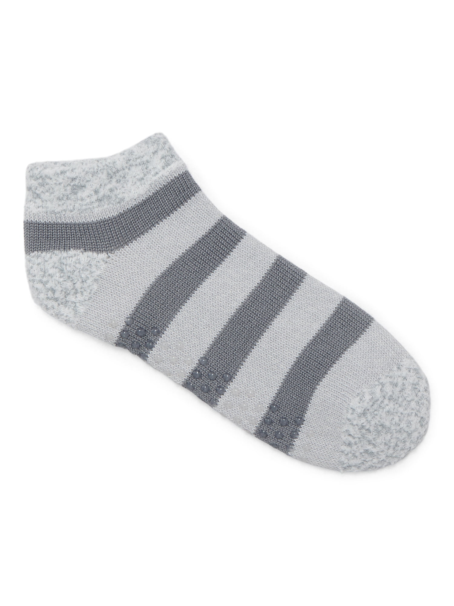 Joyspun Women's Double Layer Low Cut Lounge Socks, 3 Pack, Shoe Sizes 4-10