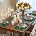 thumbnail image 6 of Placemats Set of 4 / 6, Green Gingham Buffalo Plaid Placemats for Dining Table Indoor/Outdoors Heat Resistant Washable Placemats 18" x 12", 6 of 8