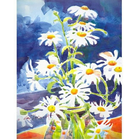28 x 40 In. Flowers - Daisy Flag Canvas, House Size