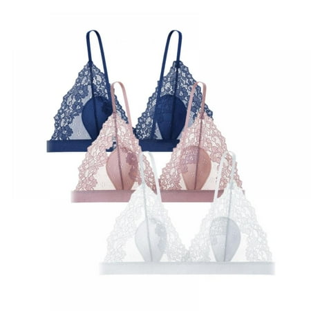 

Women s Sexy Lace Minimizer Bra Sheer Mesh Unlined Underwire Ultra-thin Non Padded Full Coverage Plus Size Bras(3-Packs)