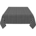 thumbnail image 4 of Square Tablecloth 60 x 60 Inch, Black White Plaid Square Tablecloth Comfortable Table Cover Fabric Table Cloth for Restaurant, Picnic, Indoor and Outdoor Dining, 4 of 8