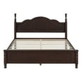 thumbnail image 4 of Queen Size Platform Bed Frame with Headboard and Footboard, Fully Mattress Foundation with Heavy Duty 10 Wooden Slats Support, No Box Spring Needed, Easy Assembly, Dark Walnut, 4 of 9