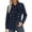 Black and blue checkered, variant on OALUXE Plaid Shirts for Women Roll Up Long Sleeve Casual Button Down Blouses Tops with Pockets