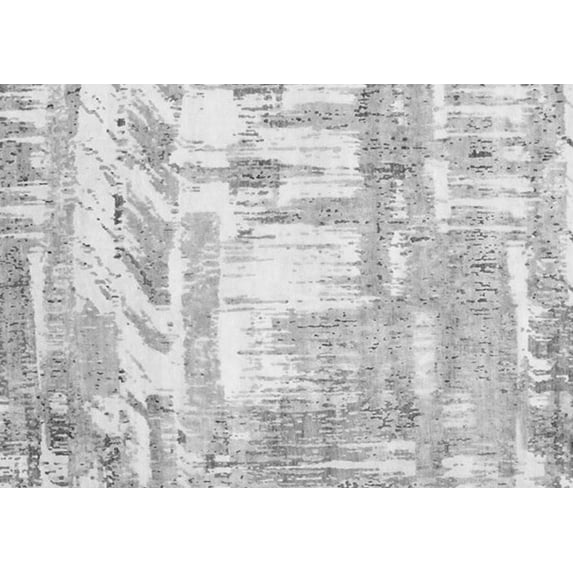 Ahgly Company Indoor Rectangle Oriental Gray Industrial Area Rugs, 2' x 4'