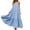 Light Blue, variant on LIaqionyy Women's Maxi Dress Boho Adjustable Spaghetti Strap Beach Long Dresses Flowy Casual Sleeveless Sundress