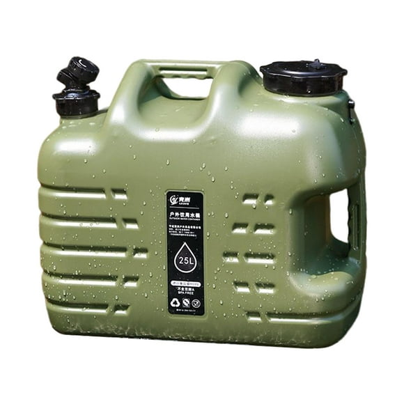 Water Container with Spigot Water Storage Barrel Water Bucket for Outdoor Picnic 25L